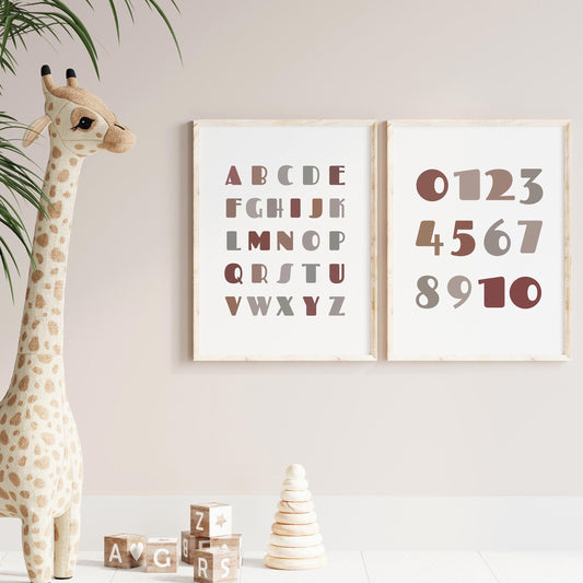 POSTER "Alphabet A-Z" / "Zahlen 0-10"